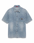 PRAD A 6007 Men’s Tracksuit – Denim-Style Short-Sleeve with Signature Logo