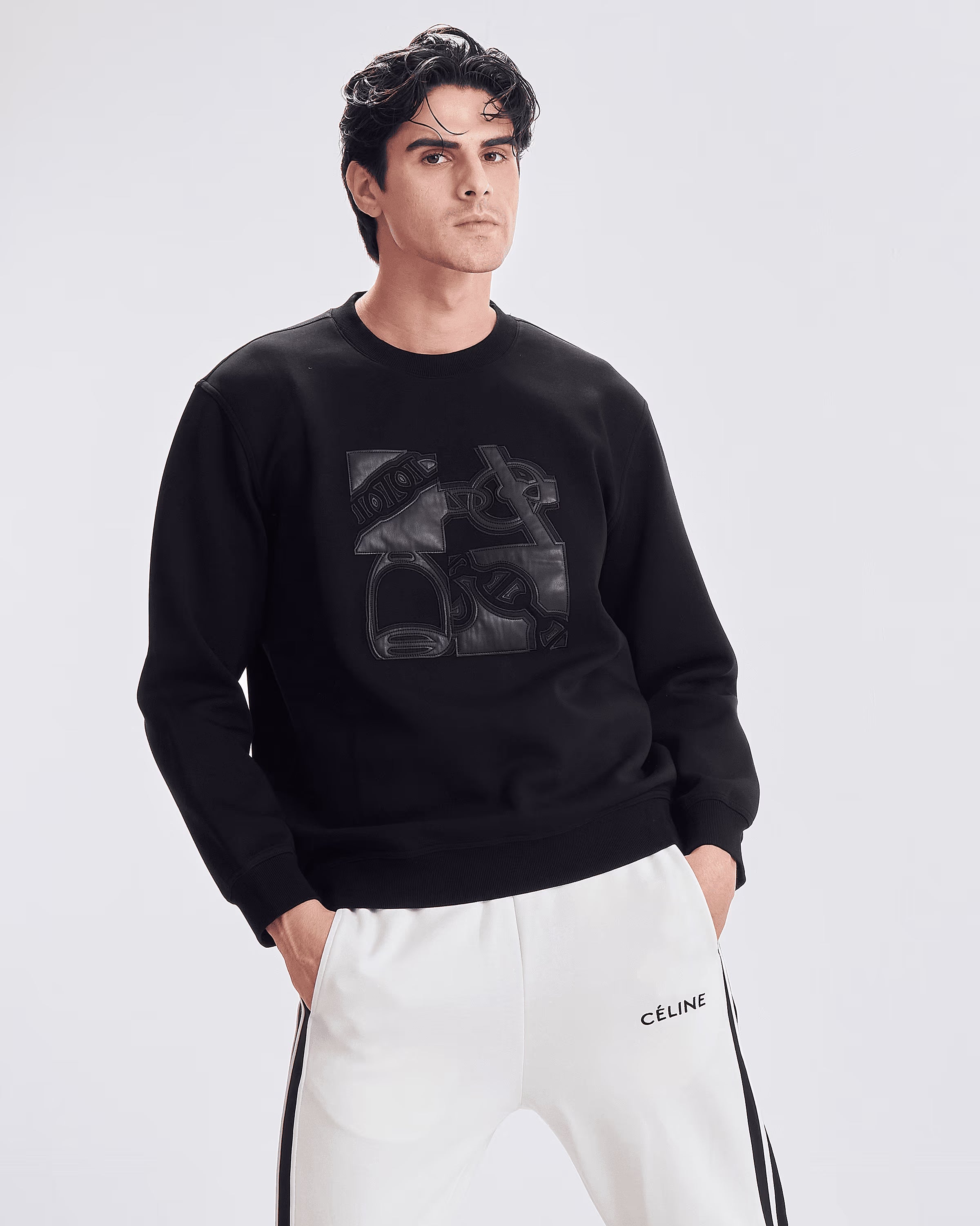 88302 sweatshirt herems logoherems - black - 3