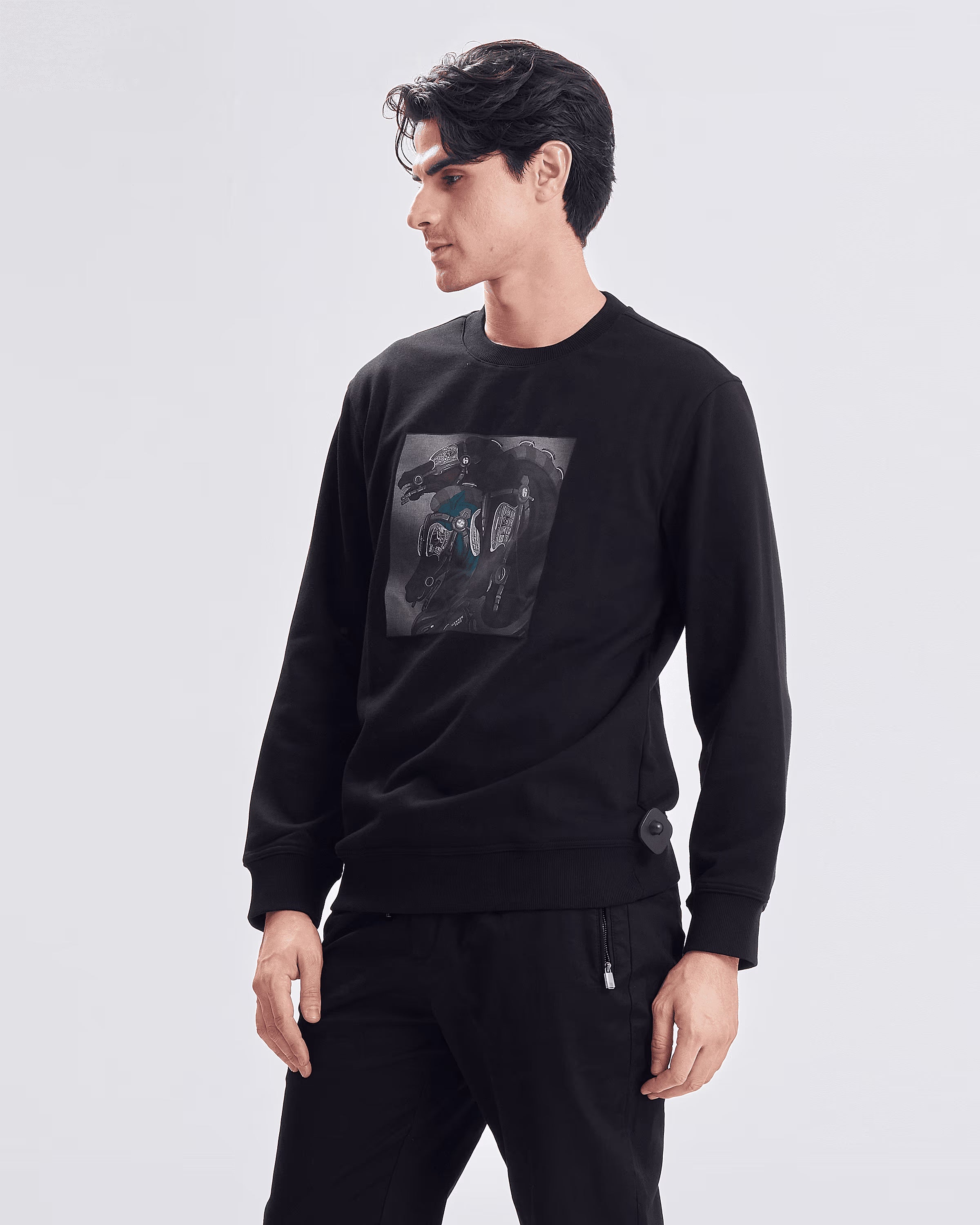 88277 sweatshirt herems hoursherems - black - 2