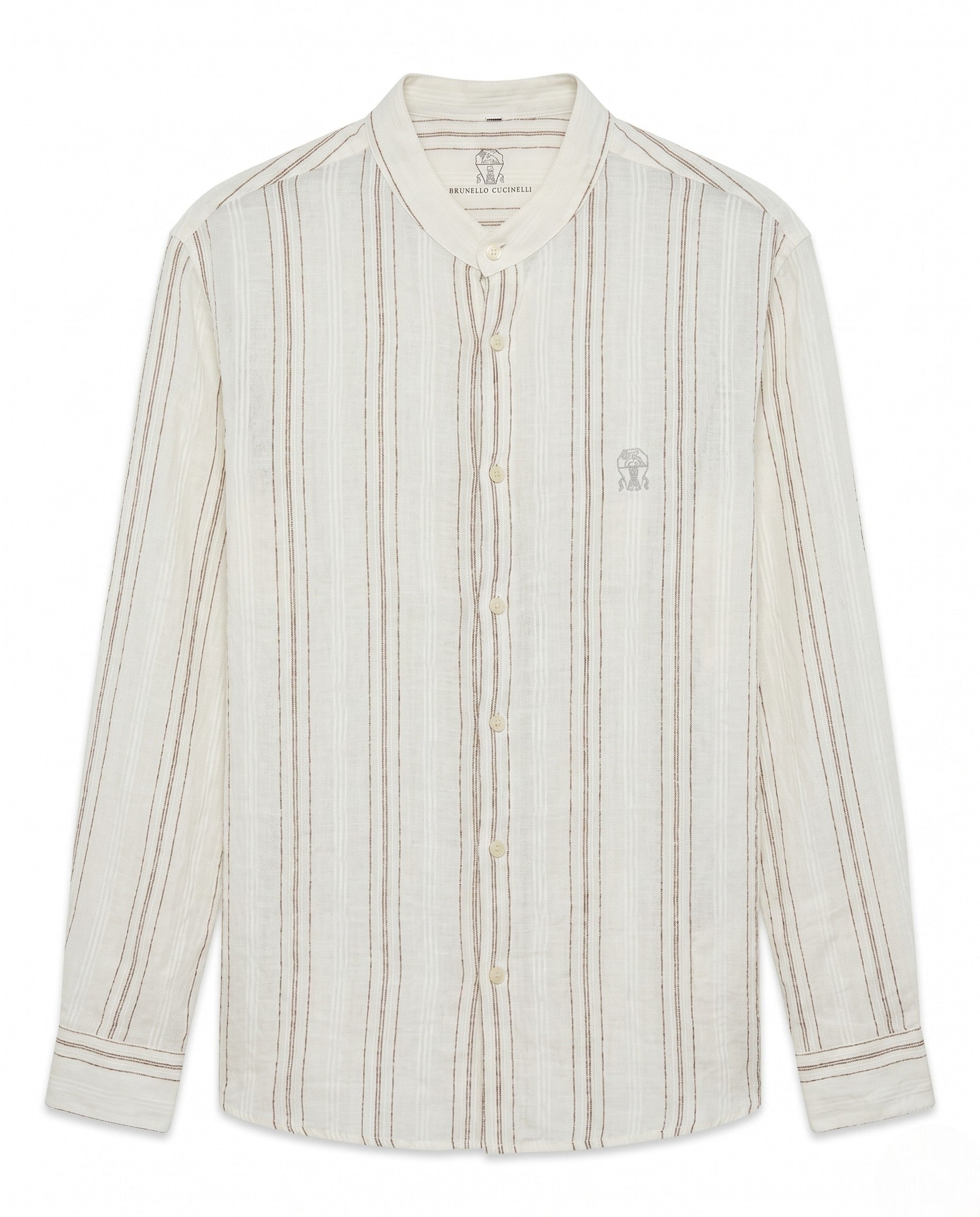 SHIRT HALF NICK STRIPE LINEN BC