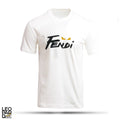 FEND I Men’s T‑Shirt with Hand‑Drawn Fendi Logo FD010